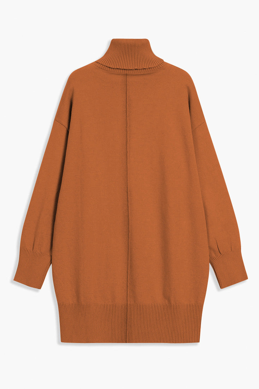 AMVIM - Robe Pull Turtleneck à Épaules Tombantes pour Femme
