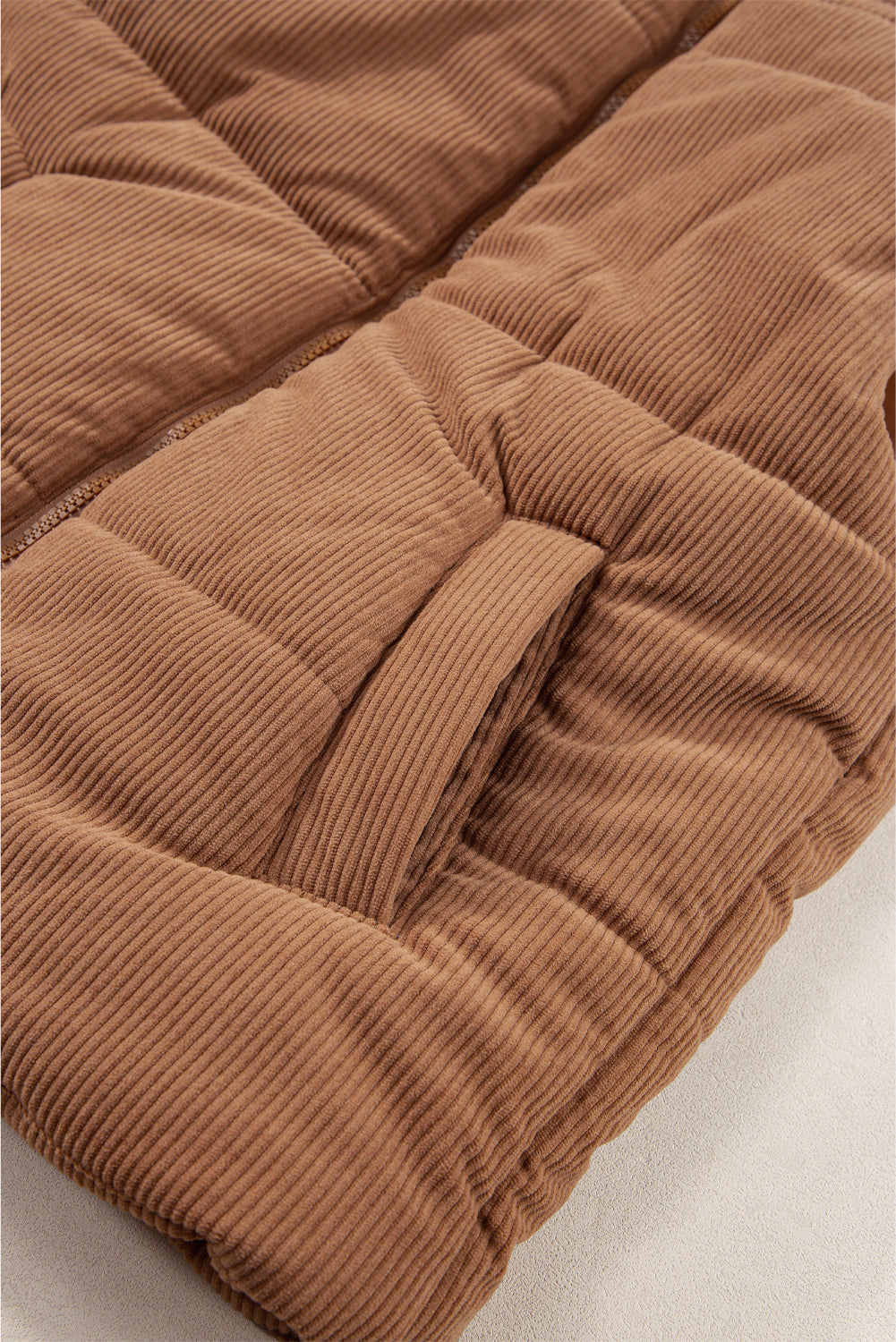 AMVIM - Gilet matelassé en velours côtelé à col montant pour femmes