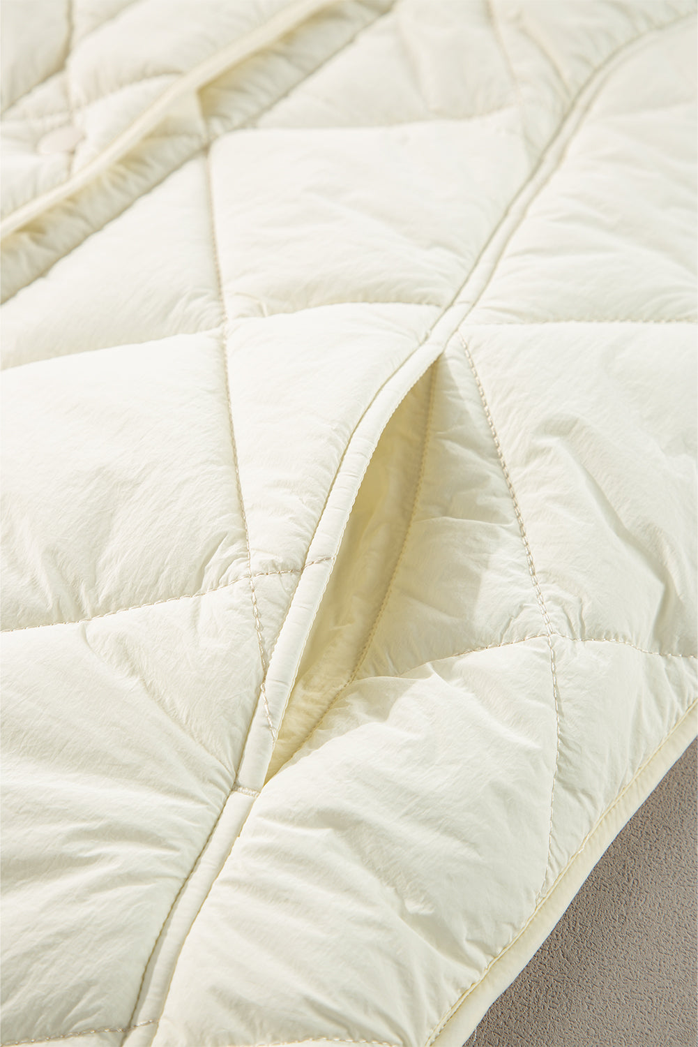 AMVIM - Gilet Matelassé à Col Montant pour Femmes avec Boutons et Poches