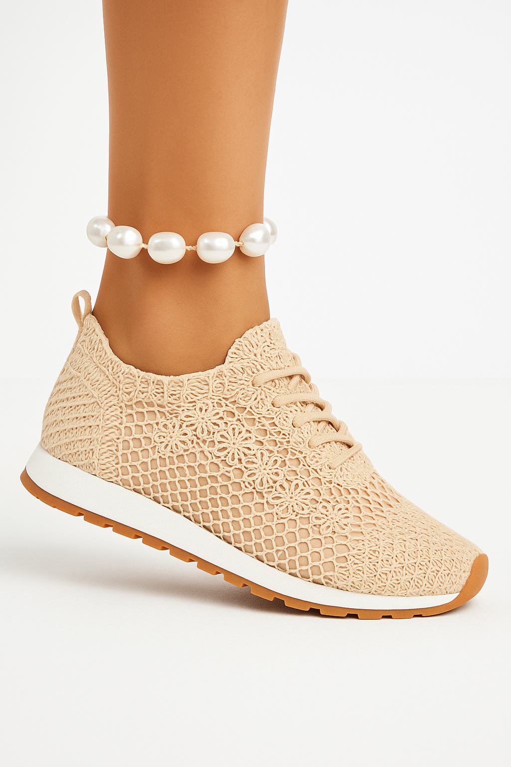 Ballerines plates en maille cuir pour usage quotidien élégant