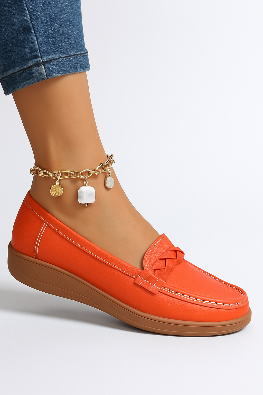 Chaussures femme PU à talons bas confortables élégantes