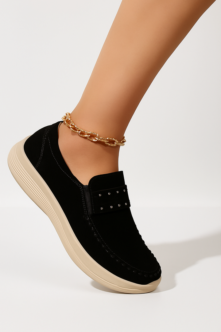 Chaussures plates cuir PU confort quotidien décontracté