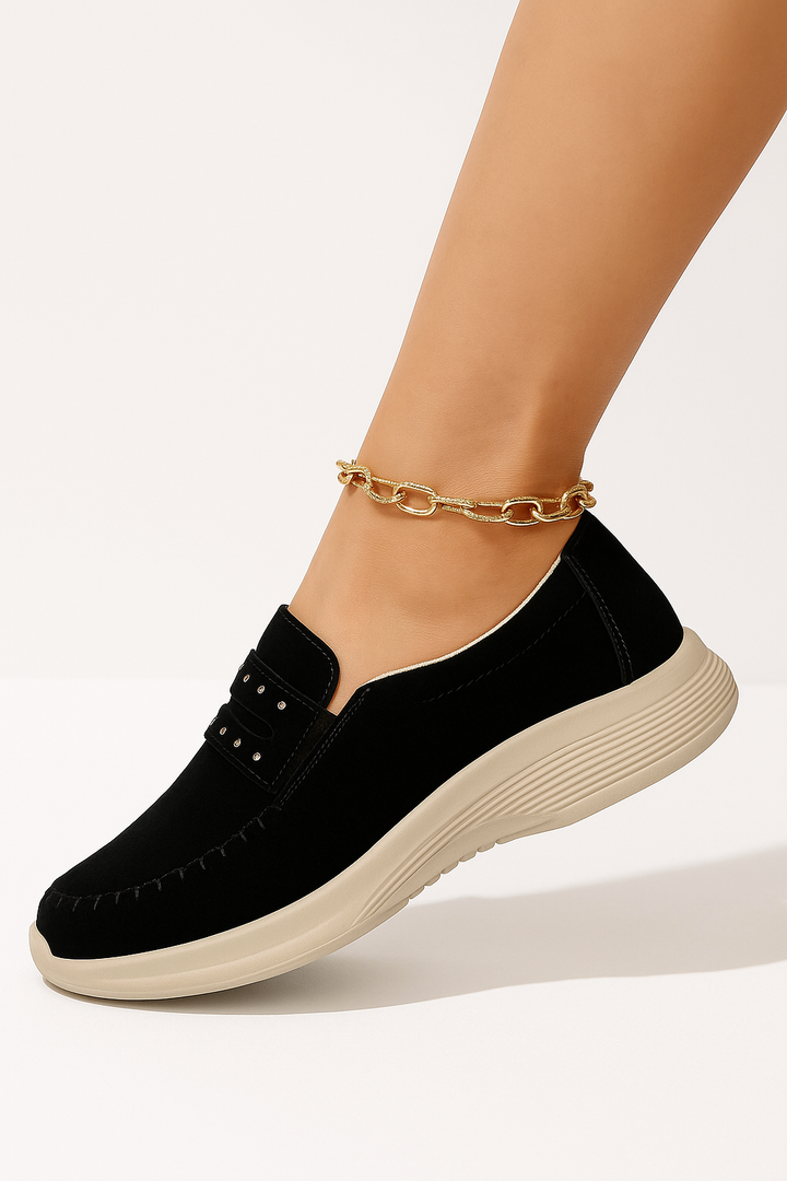 Chaussures plates cuir PU confort quotidien décontracté