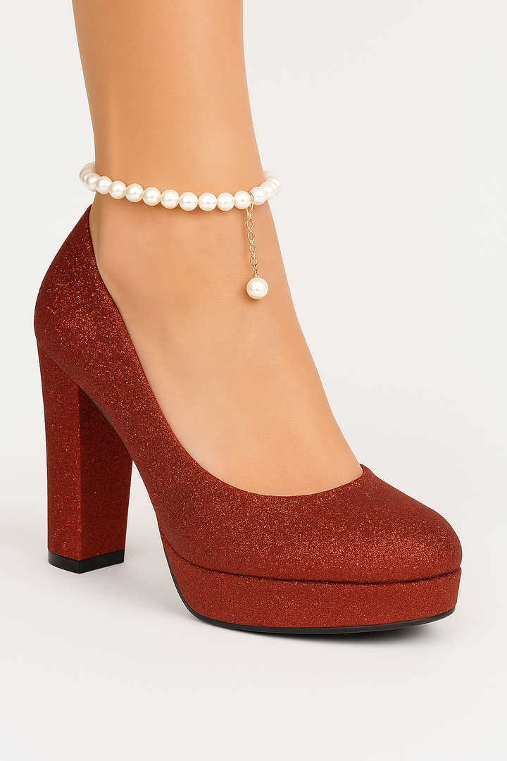 Escarpins talon haut cuir synthétique élégants soirée