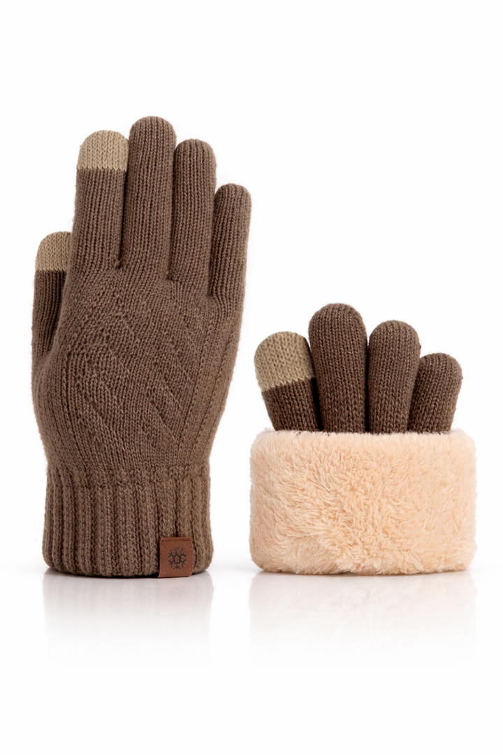 Gants d'hiver en tricot à écran tactile unisexe pour la chaleur