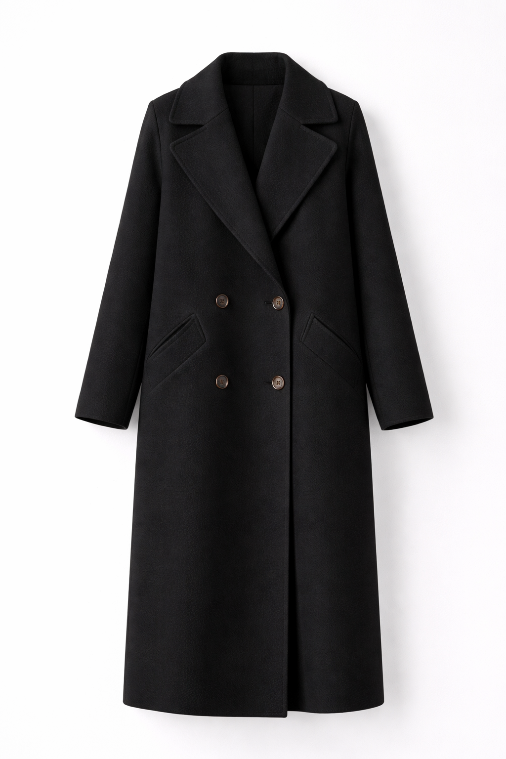 Long manteau chic élégant pour femmes avec col à revers