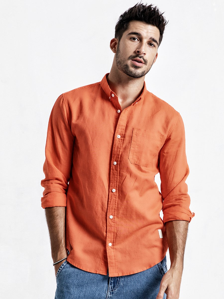 Chemise à manches longues pour hommes