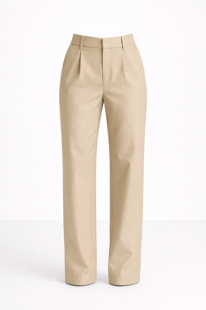 Pantalons à taille haute et à jambes larges