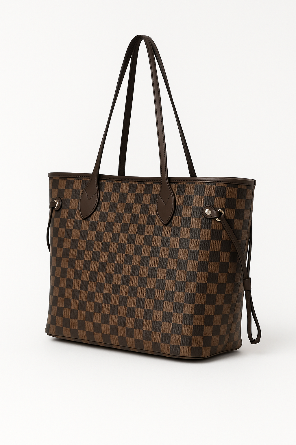 Sac cabas grand format à motif à carreaux en PVC