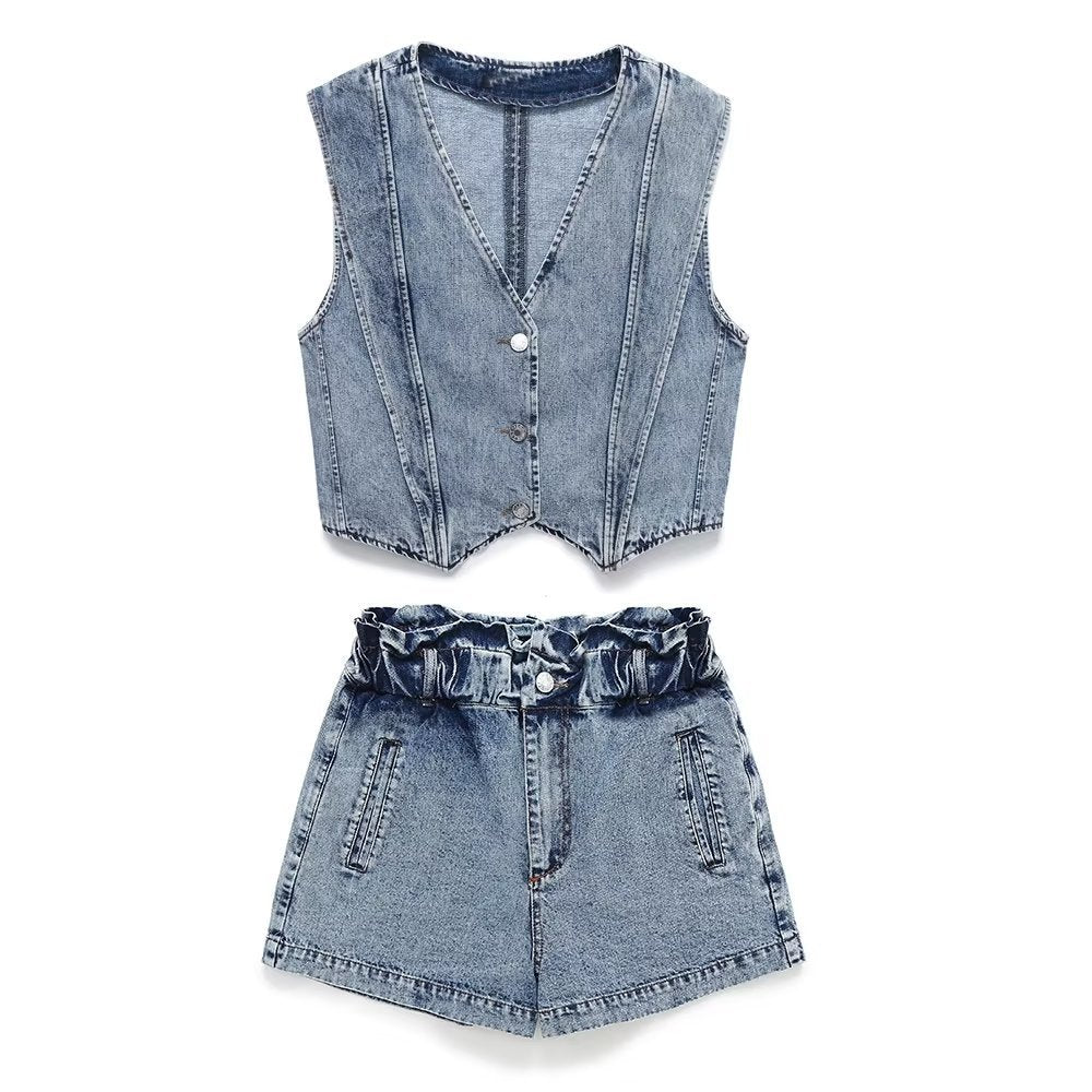 Sunni | Summer Denim Duo Set - Camille Boutique