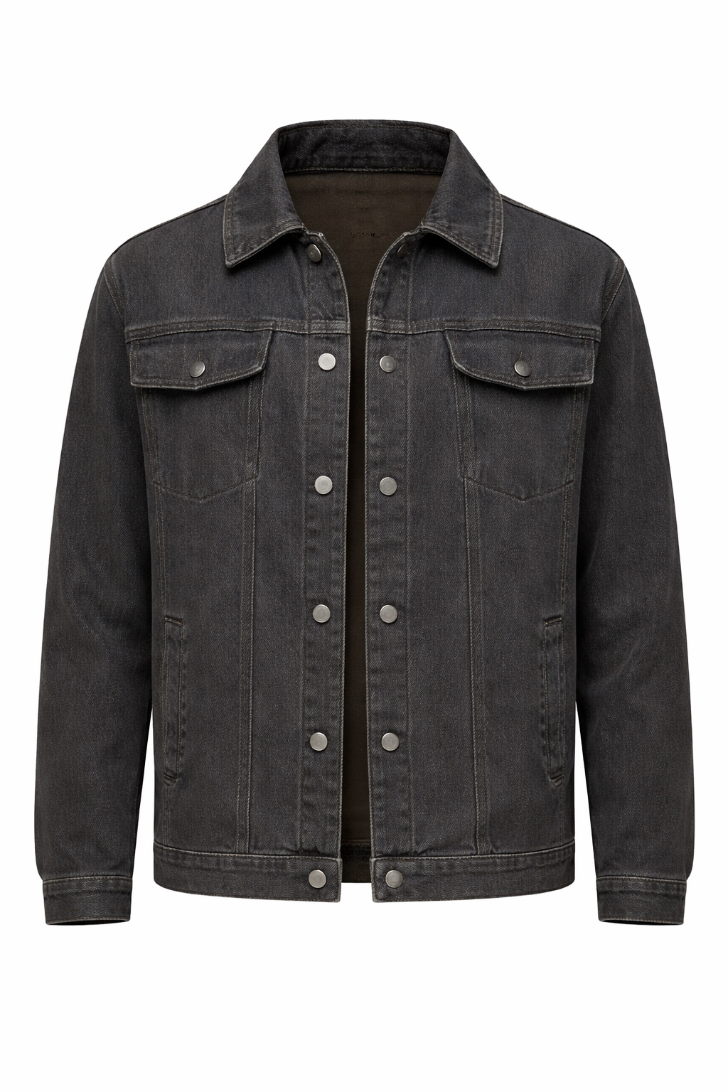 Veste à Boutons Longue Manche Grande Taille pour Homme avec Poches