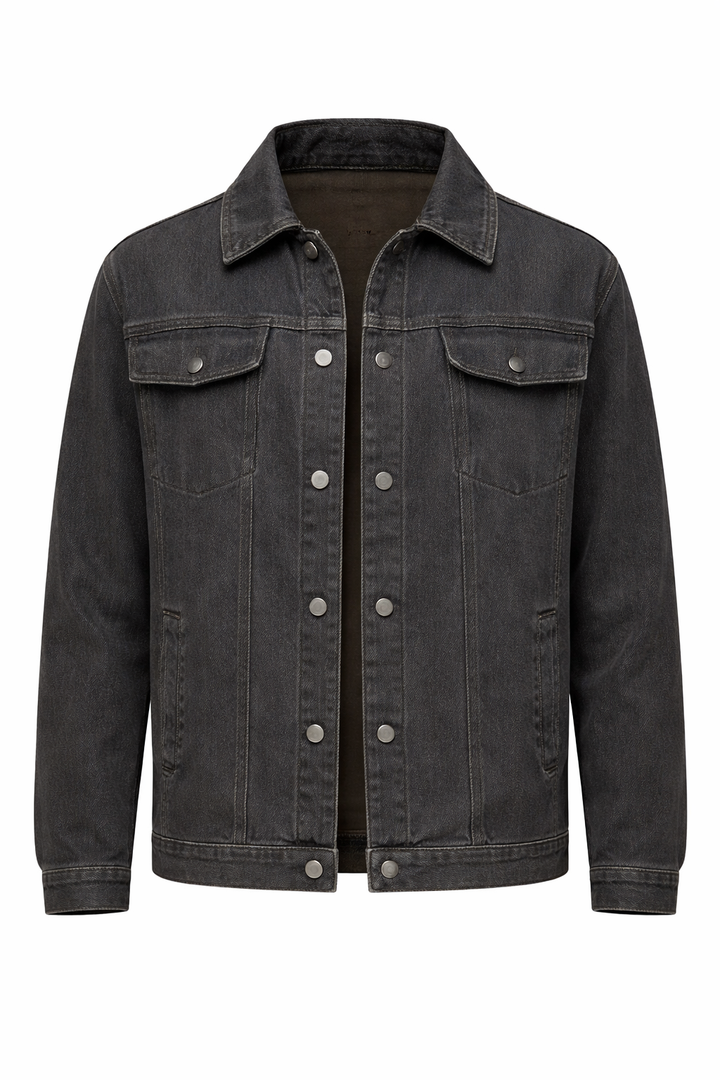 Veste à Boutons Longue Manche Grande Taille pour Homme avec Poches