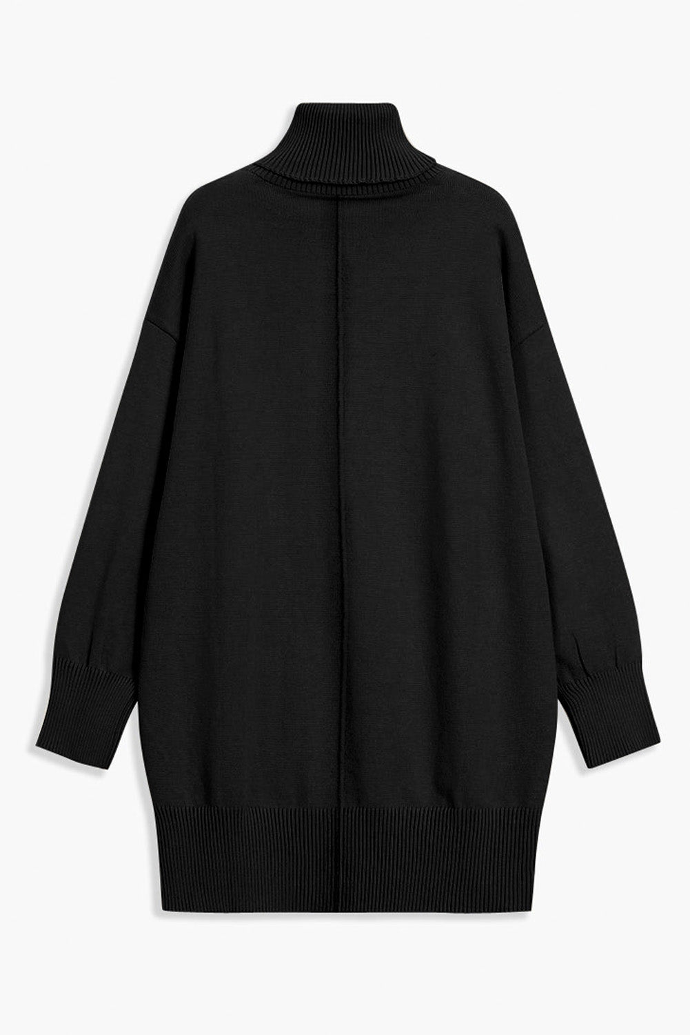 AMVIM - Robe Pull Turtleneck à Épaules Tombantes pour Femme