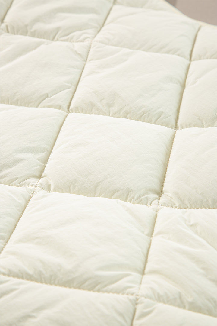 AMVIM - Gilet Matelassé à Col Montant pour Femmes avec Boutons et Poches