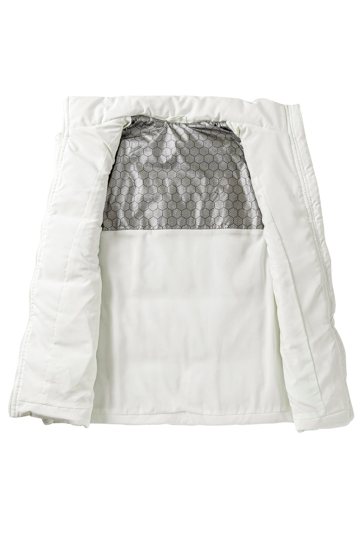 AMVIM - Gilet Puffer Oversized à Col Zippé Noir pour Femme