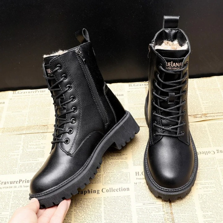 Lola | Bottes d'hiver noires de luxe