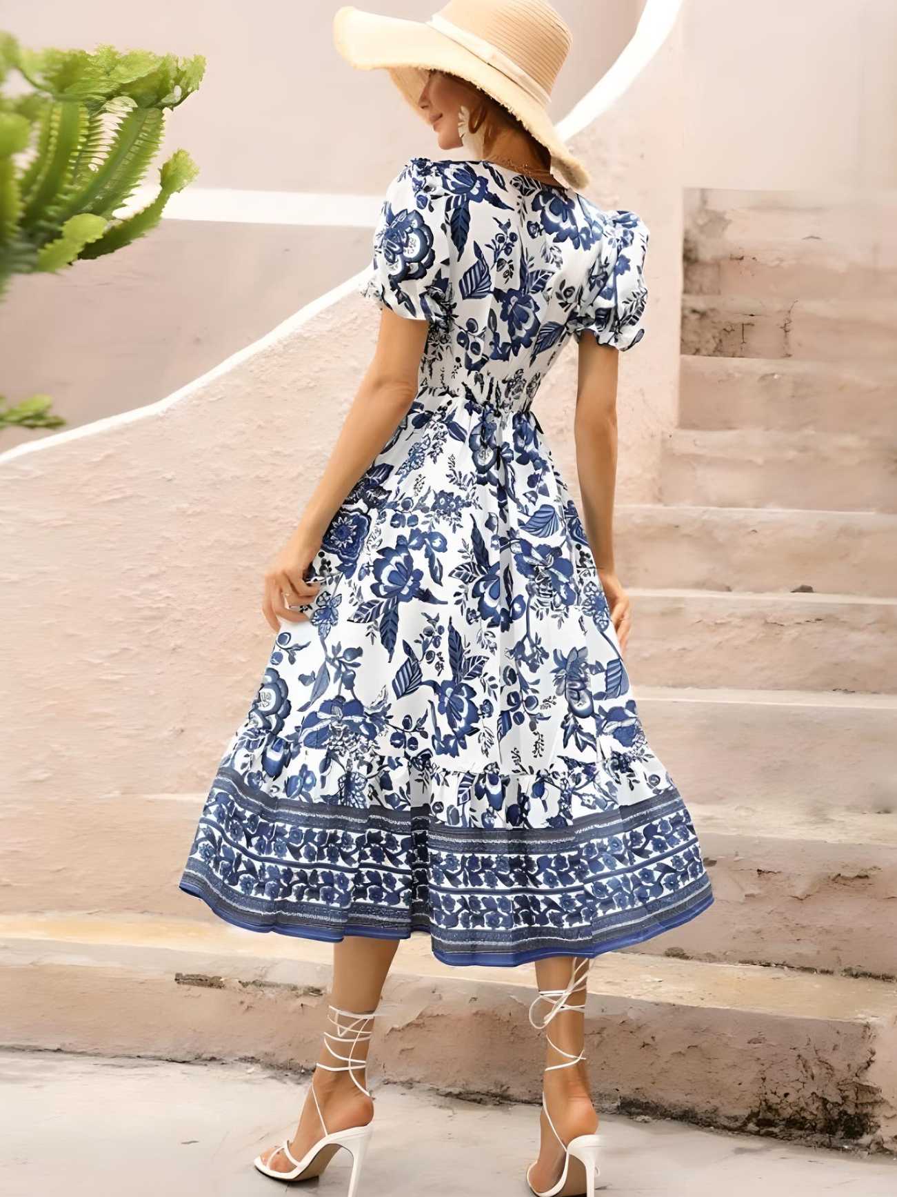 Flavia | Robe bouffante à imprimé floral - Camille Boutique