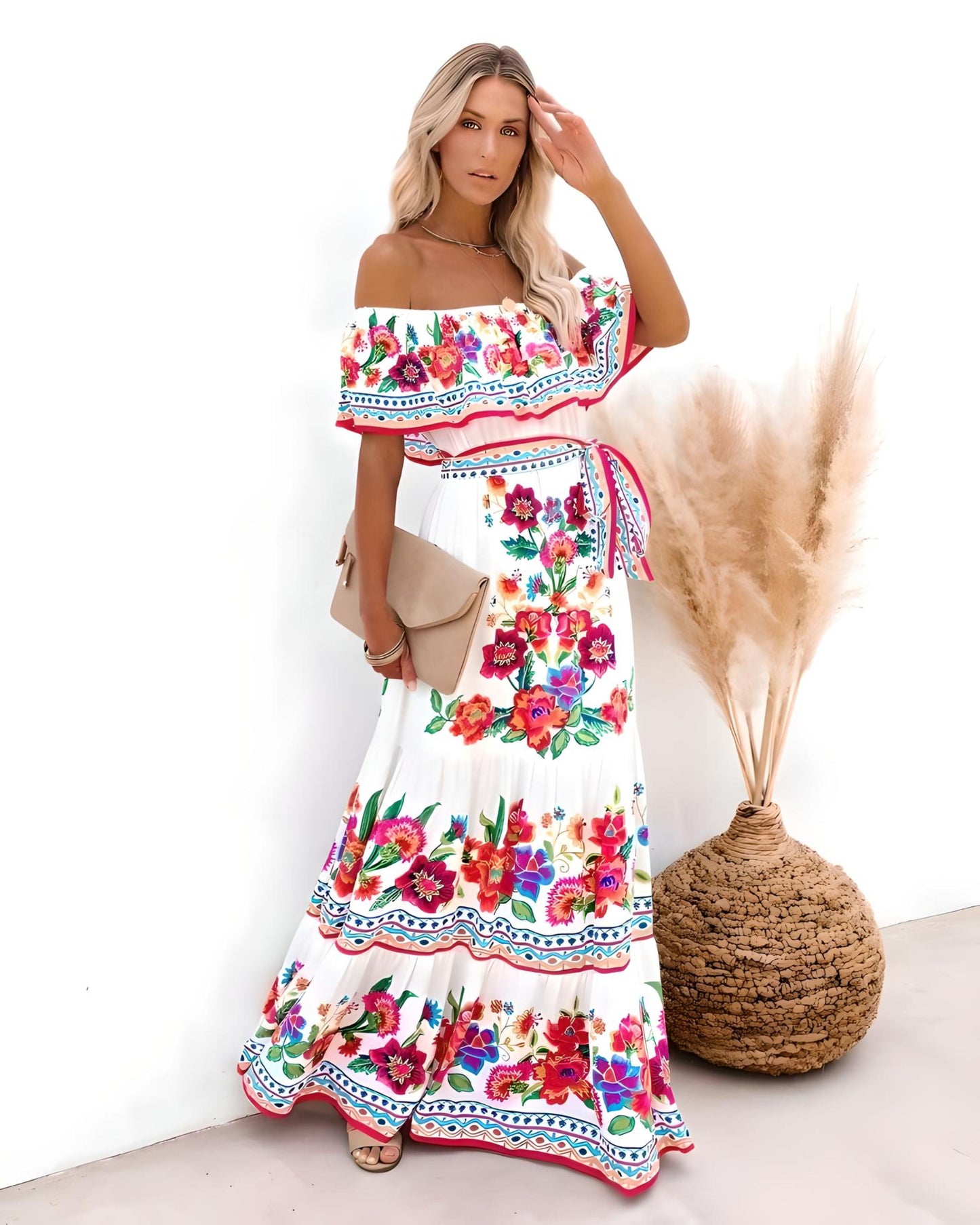 Paloma | Maxi de plage boho imprimé