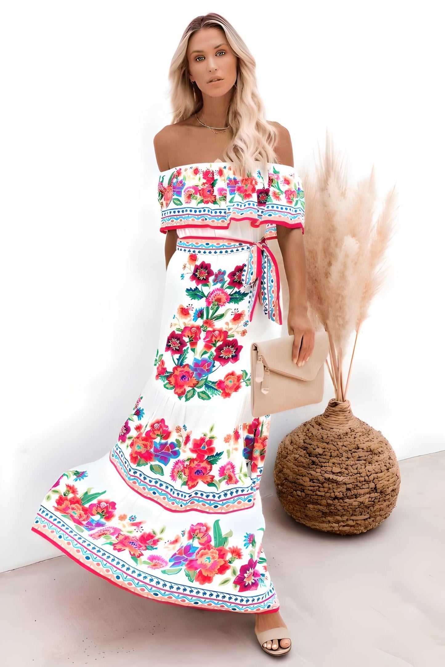 Paloma | Maxi de plage boho imprimé