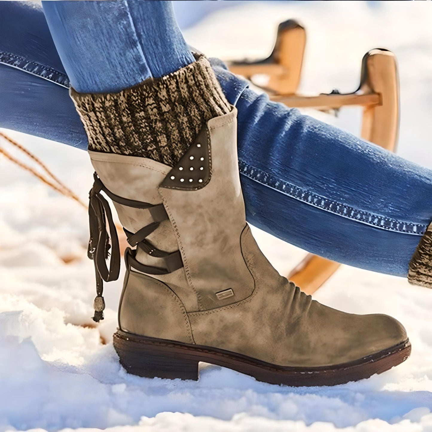 Wallace | Bottes de neige chaudes à lacets - Camille Boutique