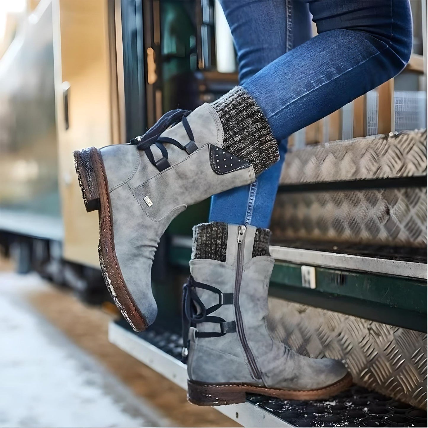 Wallace | Bottes de neige chaudes à lacets - Camille Boutique