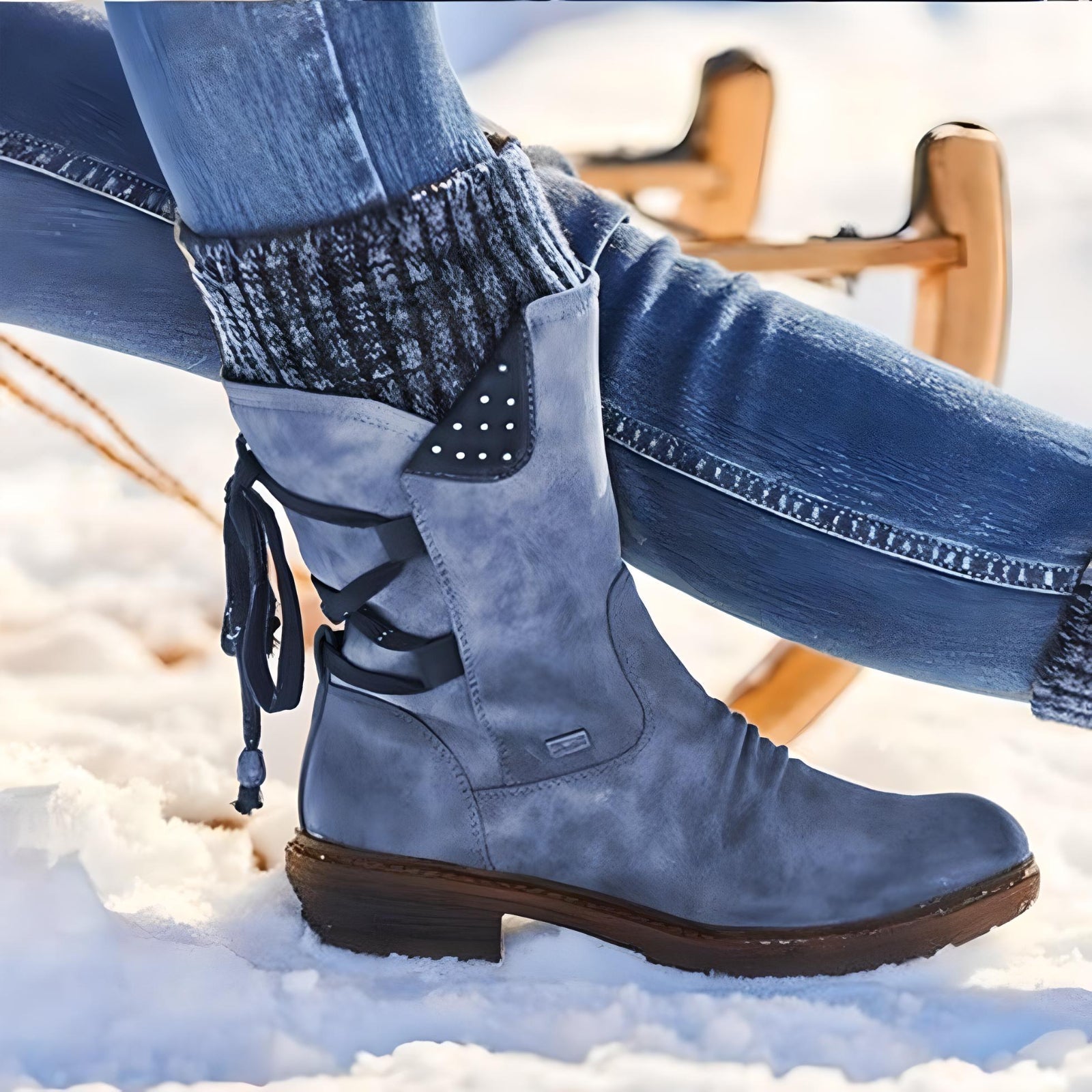 Wallace | Bottes de neige chaudes à lacets - Camille Boutique