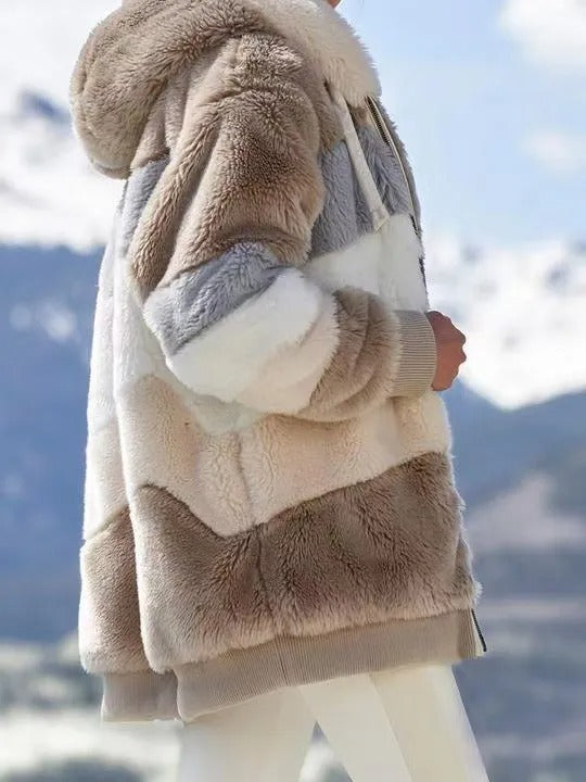 Wren | Veste chaude à capuche en peluche