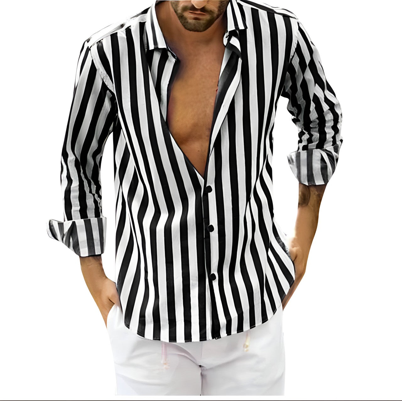 Maverick | Chemise rayée pour hommes - Camille Boutique