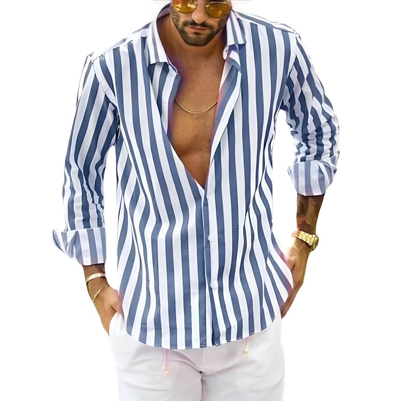 Maverick | Chemise rayée pour hommes - Camille Boutique