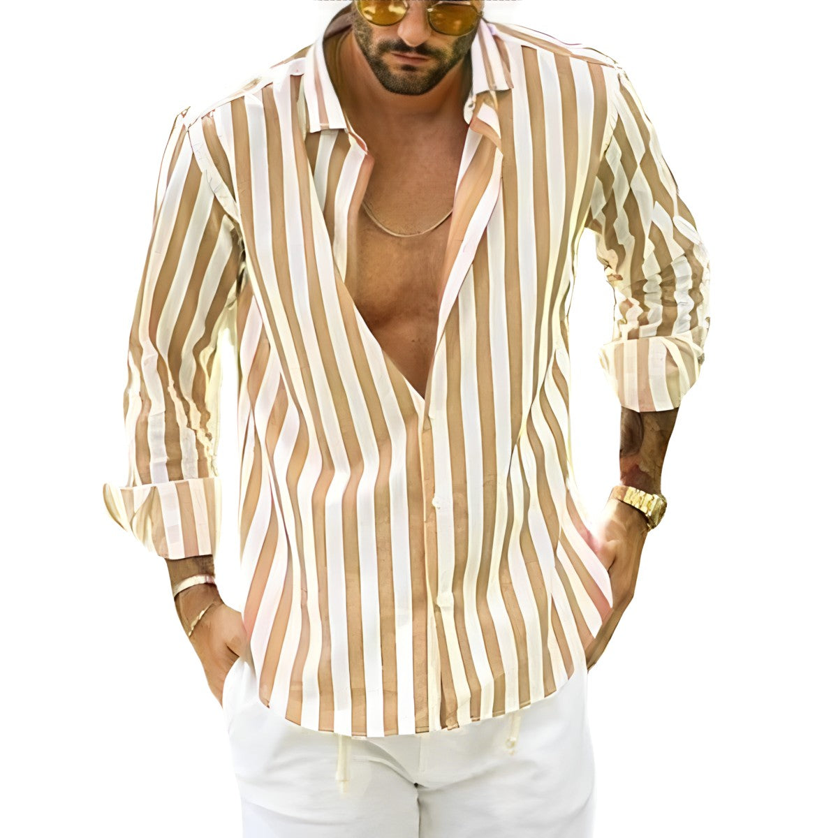 Maverick | Chemise rayée pour hommes - Camille Boutique